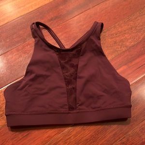 Lululemon halter bra with velvet detail small